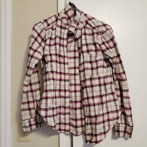 Hollister button up plaid shirt